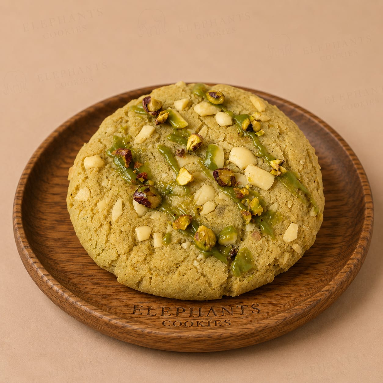 Cookie Pistacho y Chocolate Blanco — masa de pistacho real